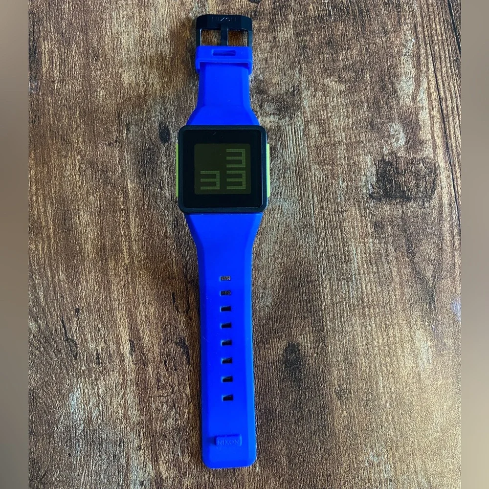 Nixon the Newton Digital Blue and Green Digital Watch